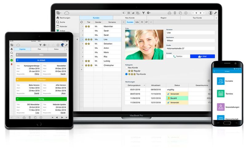 Ninox ist eine benutzerfreundliche Applikationsplattform, mit der jeder Nutzer auch ohne Programmierkenntnisse individuelle Geschäftsanwendungen entwickeln kann. Die eigene Business-App ermöglicht dann den einfachen und schnellen Zugang zu Geschäftsdaten - sei es mittels Smartphone, Tablet oder Computer. Mit über 200.000 Downloads aus den App-Stores und 34.000 Registrierungen in der Cloud-Version gehört Ninox zu den erfolgreichsten Software-Produkten seiner Art und ist laut Branchenmedium Gründerszene einer der am schnellsten wachsenden SaaS-Anbieter in Deutschland. Kunden von Ninox sind Unternehmen nahezu aller Branchen und Größenordnungen, denen Standardlösungen zu unflexibel und konventionelle Softwareentwicklungen zu aufwändig und zu teuer sind. Projektmanager. Mit Ninox ist jeder Anwender in der Lage, sich aktiv in die Entwicklung individueller Lösungen einzubringen das Spektrum reicht von der automatischen Dienstplanerstellung bis zum Management von Rinderherden. (Bild: Ninox)
