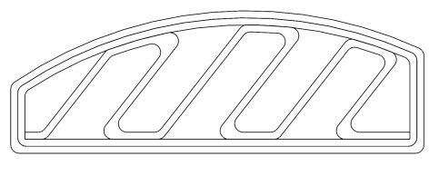 Bild 2: Schematische Darstellung der internen Rippenstruktur des Werkzeugs.