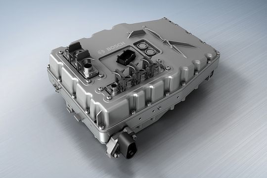 Die Leistungselektronik beansprucht das Volumen eines Zehn-Liter-Kanisters. In der nächsten Generation soll sie nur noch halb so groß sein. (Archiv: Vogel Business Media)