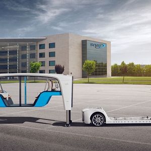 Der Snap besteht aus einer Fahrplattform („Skateboard“) und einer Fahrgastzelle („Pod“).