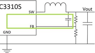 Bild 1: Beispiel eines Schaltreglers, der eine Regelschleife (dargestellt in grün) nutzt, um seine Ausgangsspannung zu regeln. (Bild: ADI)
