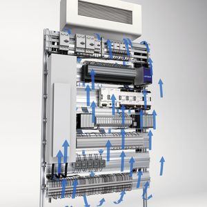 Mit intelligenter Luftführung sind große Energieeinspar-Potenziale gegenüber traditionellen Verdrahtungssystemen bei der Schaltschrankkühlung möglich.
