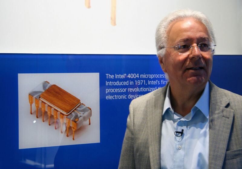 Federico Faggin, hier bei einer Veranstaltung zum 40sten Jubiläum des Prozessors, war einer der vier Entwickler des 4004. (Intel)