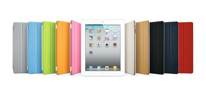 In vielen bunten Farben zeigt sich das iPad 2, das jetzt endlich auch mit zwei Kameras ausgestattet ist. (Archiv: Vogel Business Media)