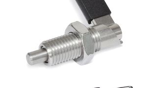 Soll der federgespannte Riegel nicht ungewollt aus dieser Endposition zurückschnappen, stehen optional Ausführungen mit sicherer Rastkerbe bereit. (Ganter)