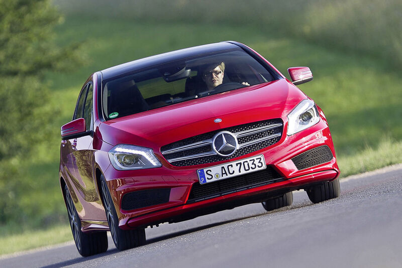 Mercedes A 220 CDI aus dem Jahr 2014, Euro 6, NOx-Ausstoß laut UBA: 441 mg/km. (Daimler)