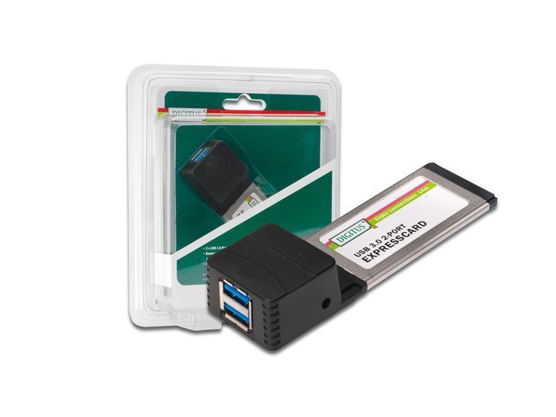 Mit Hilfe der Express Card Add-On-Karte Digitus DS-31220 lassen sich auch Note- und Netbooks um zwei USB-3.0-Schnittstellen erweitern. (Archiv: Vogel Business Media)