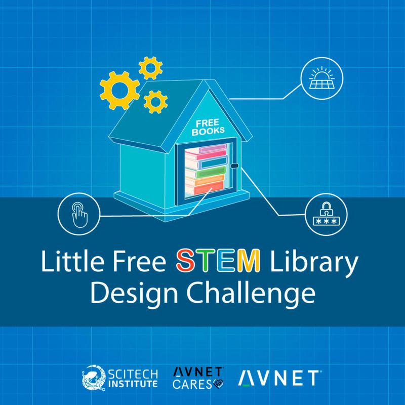 Design-Wettbewerb „Little Free STEM Library“: ruft die Teilnehmer auf, den nachbarschaftlichen Büchertausch zur MINT-/MINKT-Erfahrung zu machen. 