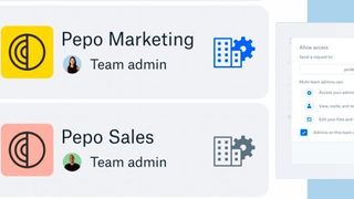 Multiteam-Admins können mehrere Konten betreuen – ohne sich jeweils neu anmelden zu müssen. (Dropbox)