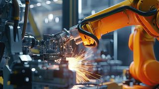 Thanks to embedded processors based on SoC architectures (System-on-Chip), industrial robots are better able to carry out their tasks quickly, precisely and reliably. (Image:Adobe Stock)