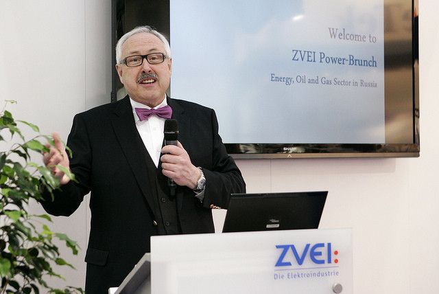 ZVEI-Vizepräsident Michael Ziesemer beim Power Brunch (Bild: ZVEI)