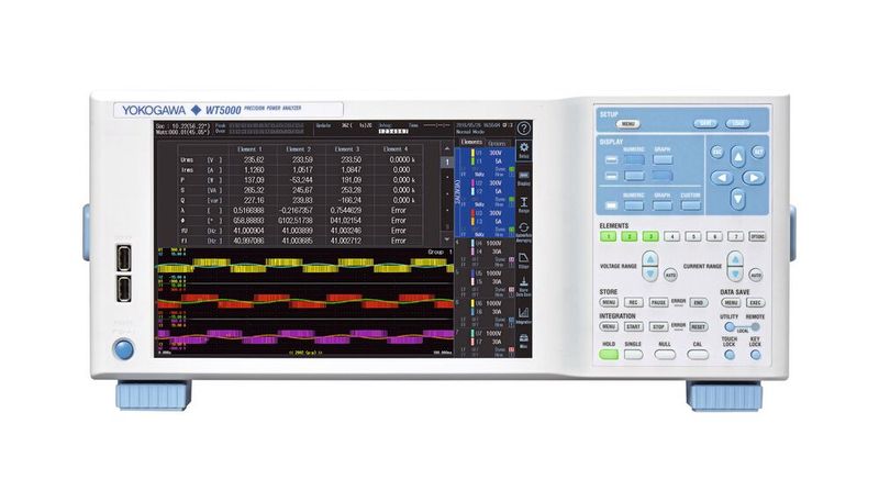 Der Leistungsanalysator WT5000 bietet eine Grundgenaugikeit von ±0,03 Prozent und unterstützt eine Analyse von Harmonischen bis zur 500. Ordnung.