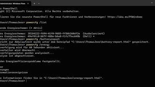 „Powercfg“ ermöglicht die Kontrolle über Energieeinstellungen in Windows (Bild: Thomas Joos)