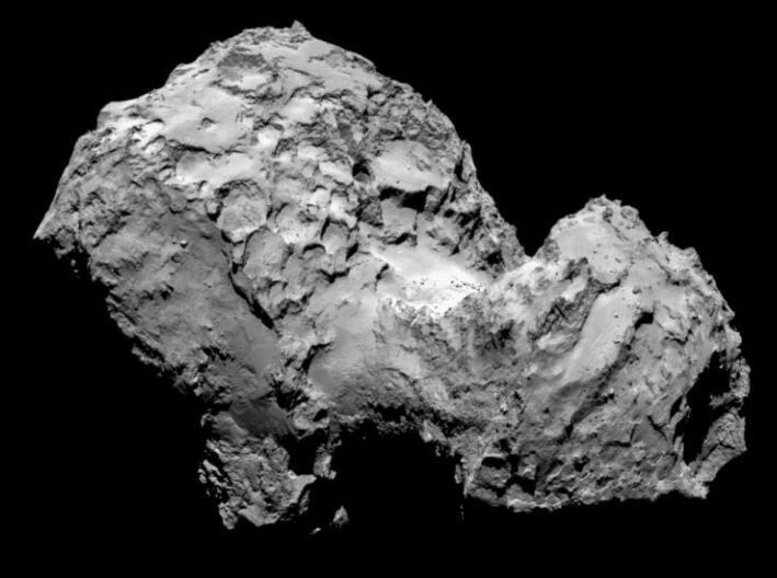 So sieht der Komet 67P aus. Aufgenommen von Rosetta kurz vor der Ankunft der Raumsonde. (Bild: ESA/Rosetta/NAVCAM)