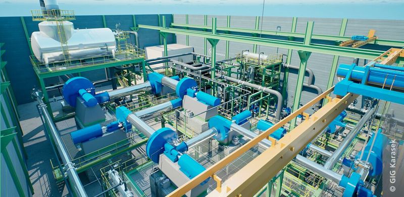 So sieht die Comprivap-Anlage mit einem 11-stufigen Kompressorsystem von Piller nach der Fertigstellung aus. (Bild: Gig Karasek)