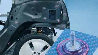 Die Onsert-Technologie wird bereits im BMW i3 und i8 eingesetzt. Bei der Produktion erreicht BMW mit den Onsert Taktzeiten von gerade einmal 4 sec. (Bild: Delo)