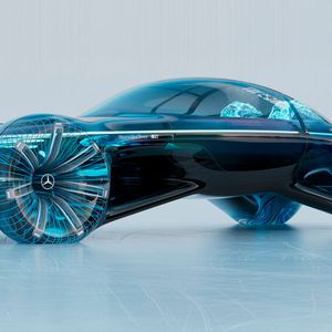 Organische Formen und ein leuchtendes Innenleben sorgen für eine futuristische Optik.(Bild:  Mercedes-Benz)