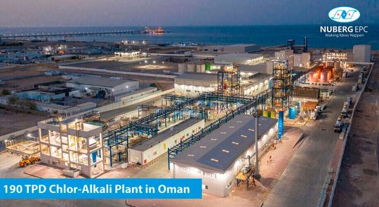 The development marks the second phase of Al Ghaith’s integrated chemical complex in Sur and represents the first-of-its-kind large-scale Chlor-Alkali expansion in Oman.(Source:  Nuberg EPC)