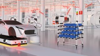 Mithilfe der mobilen E-Kanban-Applikation im Nexy-Funknetzwerk lässt sich der Nachschub auf dem Shopfloor präzise steuern. (Steute)