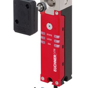 Der CTS eignet sich für Anwendungen, bei denen eine hohe Zuhaltekraft benötigt wird und nur wenig Platz zur Verfügung steht. Der CTS vereint verschiedene Funktionen in einem Gerät, die sonst nur in einzelnen Varianten zu finden sind.(Bild:  Euchner GmbH + Co. KG)