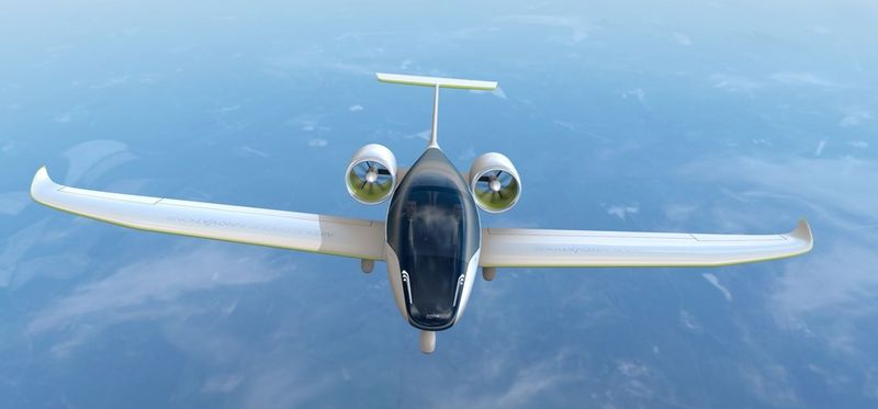 Das Elektro-Flugzeug E-Fan 2.0 von Airbus soll mit 120 Lithium-Polymer-Akkus eine Flugzeit zwischen 45 bis 60 min ermöglichen. Die Version 4.0 ist bereits in der Entwicklung. (Bild: Airbus)