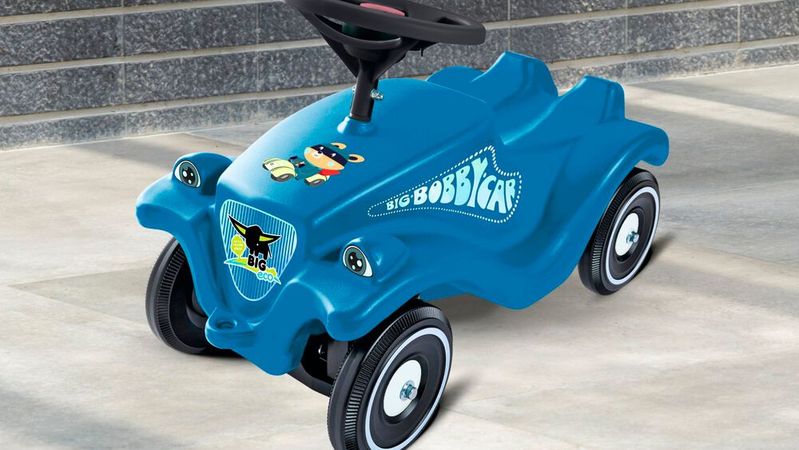 Die Karosserie des Bobby Cars „Recycling-Helden“ besteht zu mindestens 70 % aus Rezyklat von PreZero. (Bild:  PreZero)