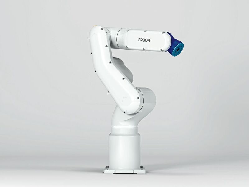 Wie schon bei der T-Serie Scara-Roboter stellt Epson auch für den Bereich der vertikal artikulierten Knickarmroboter eine auf geringe Kosten hin optimierte Roboterreihe vor. (Epson)