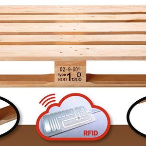 Eine Holzpalette mit RFID? Falkenhahn hat viel Entwicklungsarbeit in das Produkt gesteckt und präsentierte die Palette auf der Fachpack.