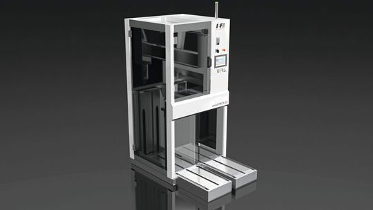 Mit dem Variostack CF hat IEF-Werner ein ganzheitliches Palettierer-Konzept für Reinraumanwendungen entwickelt.(Bild:  IEF-Werner)