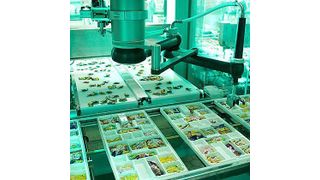 In der automatischen Pick-and-Place-Anlage im Packaging Service Center von Colordruck Baiersbronn finden Roboter für jede Leckerei den richtigen Platz im Adventskalender. Bild: Colordruck Baiersbronn (Archiv: Vogel Business Media)