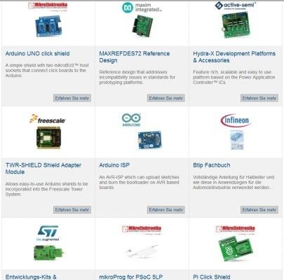 Mouser-Tool-Center: Eingebettete Entwicklungswerkzeuge » Eingebettete Werkzeuge & Zubehör (Bild: Mouser)