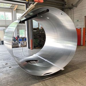 Four-roll plate bending machines guarantee higher productivity and are easier to operate, as users always maintain control over the plate.(Image: Faccin)