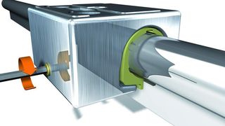 Schmierfreie Drylin-W-Linearführung mit Turn-to-fit-Funktion zur manuellen Spieleinstellung. Bild: Igus (Archiv: Vogel Business Media)