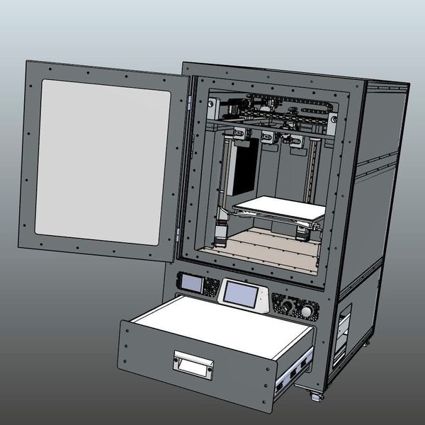Den 1. Platz belegte der Hochtemperatur-3D-Drucker mit Werkzeugwechsler. (Cadenas GmbH)
