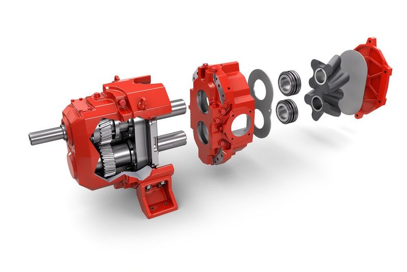 Explosionsdarstellung der EP-Serie: Die Modelle der EP-Reihe fördern Medien von bis zu 200°C mit einem Differenzdruck von bis zu 18 bar zuverlässig. (Bild: Vogelsang)