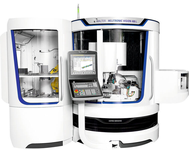 The new generation Helitronic Vision 400 L high-performance tool grinding machine from Walter Machines  is designed for machining rotationally symmetrical precision tools such as cutters, hob cutters, drills, step drills, profile tools, woodworking tools made of HM, HSS, ceramic, cermet and CBN. (Source: Walter Maschinenbau)