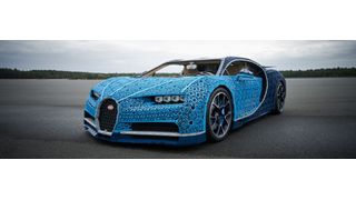 Über 1 Million Lego Technic Teile, 13.438 Arbeitsstunden, 5,3 PS, 92 Nm und Spitzengeschwindigkeit von kanpp 20 km/h: Der Bugatti Chiron als Original-Lego-Modell. (Lego)