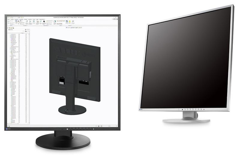 Außergewöhnlich: Der quadratische Monitor EV2730Q ist für CAD-Anwender wegen der Bildhöhe interessant. (Bild: Eizo)