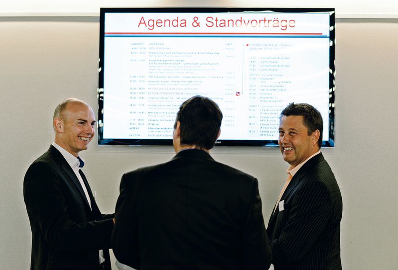 v. l.: Klaus Eschenbrenner, Head of Channel Technical Operations D/A/CH, Oliver Drebes, PreSales Engineer, Christian Korth, Channel Account Manager System Integrators  (Avaya)