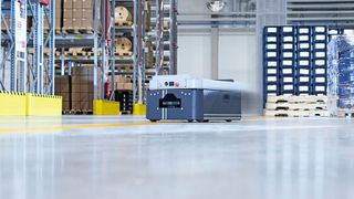 Wirtschaftliche Sicherheitslösung für Hersteller kleiner fahrerloser und spurgeführter AGV: der Sensor „scanGrid2“. (Sick)