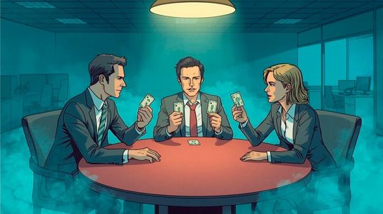 Poker-Face beim Gehaltsgespräch? Das war gestern! Ab 7. Juni 2026 müssen Unternehmen dank der Entgelttransparenzrichtlinie ihre Karten auf den Tisch legen – zumindest ein bisschen.(Bild:  Canva / KI-generiert)