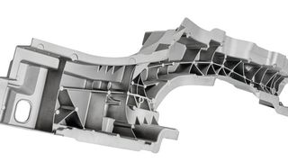 Bild 1: Karosserietragteil mit Verstärkungs- und Anbaustrukturen aus Druckgussfertigung [4]. (Niederer)