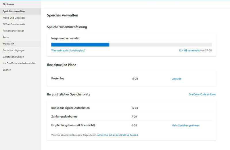 Zusätzlichen Speicher für OneDrive erhalten. (Joos)