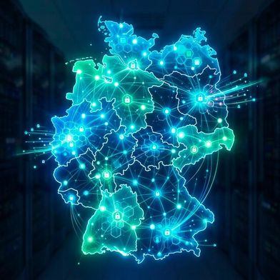 Cubbit will die klassische Rechenzentrumsarchitektur überwinden und verteilt die Kundendaten verschlüsselt und fragmentiert auf mehrere geografische Standorte nach Wahl des Nutzers – beispielsweise ausschließlich innerhalb Deutschlands. (Bild: Gemini / KI-generiert)