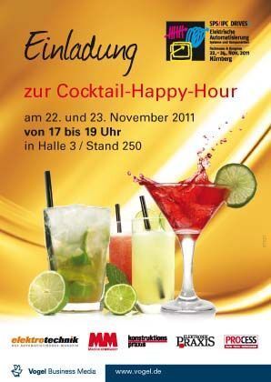Beginn der Cocktail Happy Hour bei elektrotechnik in Halle 3 Stand 250. (Archiv: Vogel Business Media)