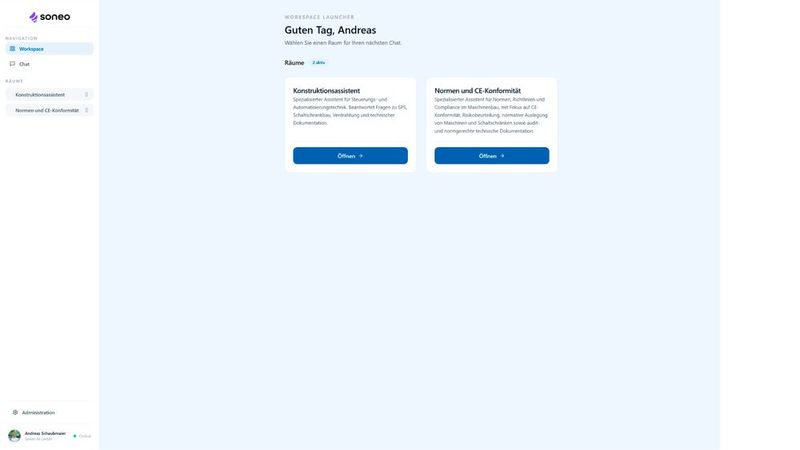 Es lassen sich getrennte Wissensräume für unterschiedliche Rollen oder Aufgaben festlegen. (Bild: Soneo)