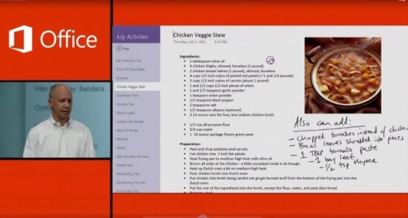 Kirk Koenigsbauer, Corporate Vice President bei Microsoft, demonstrierte die Möglichkeit, per Stylus handschriftliche Notizen in ein Dokument einzufügen. (Archiv: Vogel Business Media)