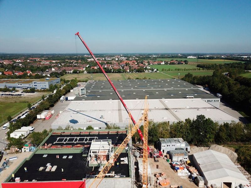 Es geht voran auf der Baustelle des SpaceNet Datacenter im Osten Münchens.  (SpaceNet AG)