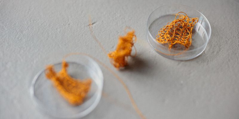 Interessant könnten gehäkelte Textilien vor allem für endkonturnahe Verbundwerkstoffe sein. Ihr Vorteil könnte in der Fähigkeit liegen, direkt die Form des späteren Bauteils anzunehmen. (Bild: Patrick Pollmeier/HSBI)