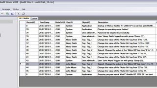 Im optional geführten Audit Trail des Prozessvisualisierungssystems WinCC flexible wird für jeden Eintrag über jeden Bedienvorgang in einer Anlage automatisch eine Prüfsumme generiert. Signalisiert der Audit Viewer „grünes Licht“, entspricht die Aufzeichnung dem unveränderten Originalzustand. (Archiv: Vogel Business Media)